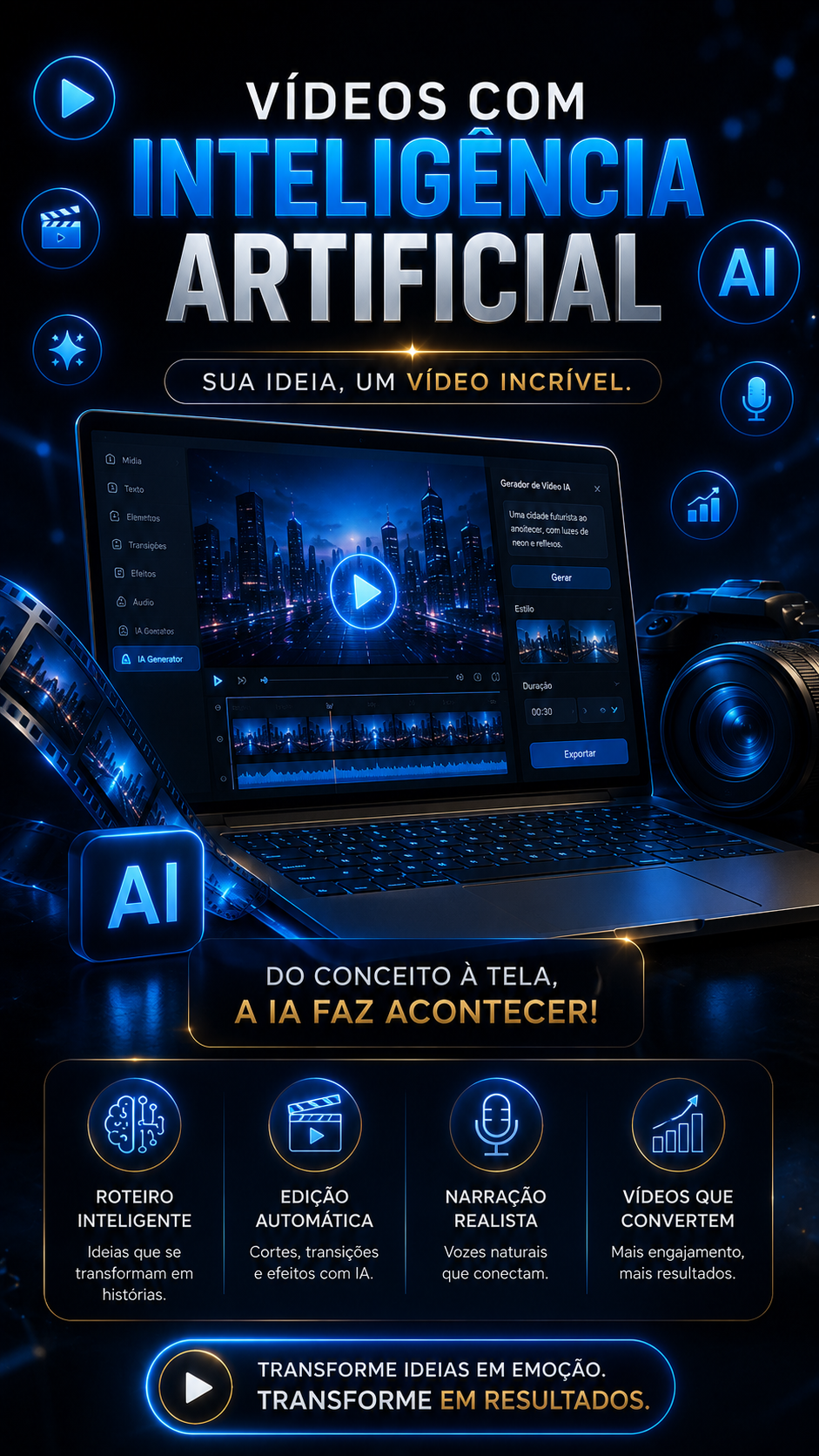 Produção de Vídeos com Inteligência Artificial — SP Soluções Digitais